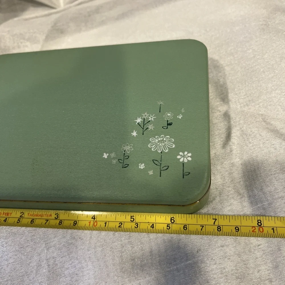 Farrington Vintage Clamshell Jewelry Case 60s Travel USA Classic Green 6.5